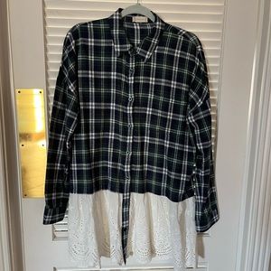 Altar’d State flannel and lace shirt.